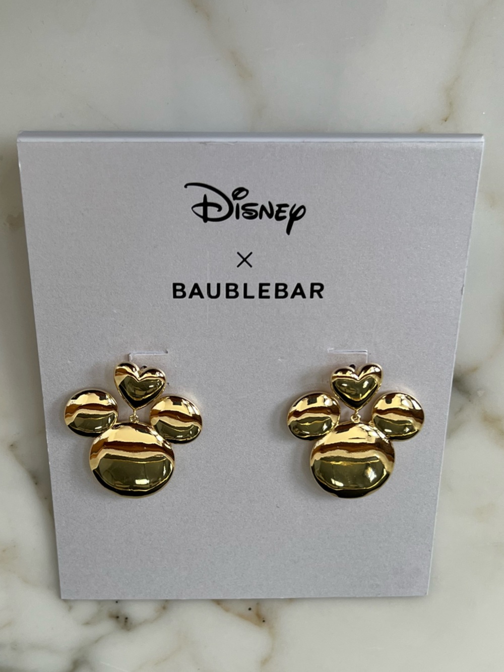 Disney BaubleBar Gold Mickey Mouse Earrings